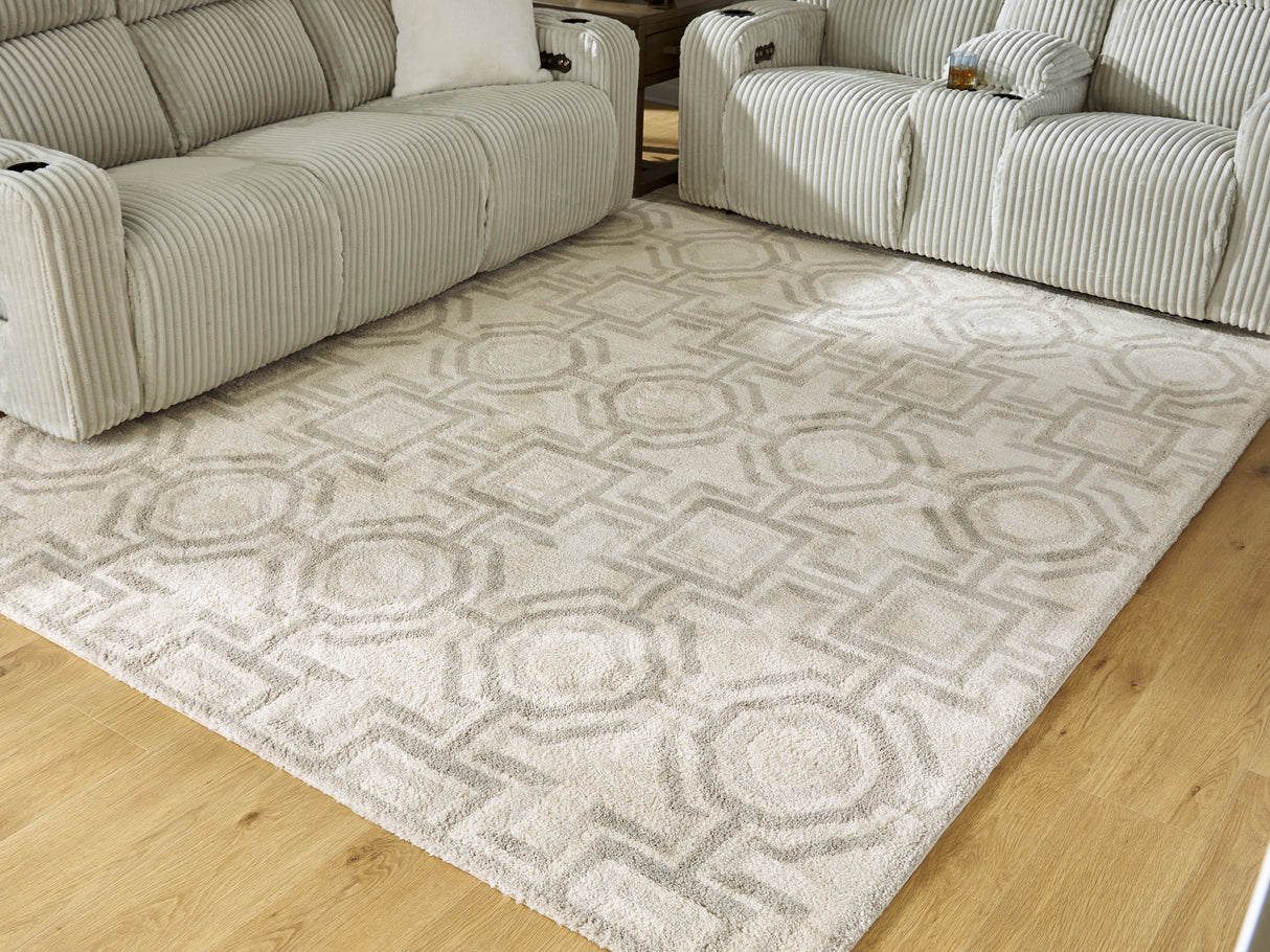 Furniture City Biloxi - Ashley Furniture - Maconville Rug - Large Rug / Ivory/Gray - R407321