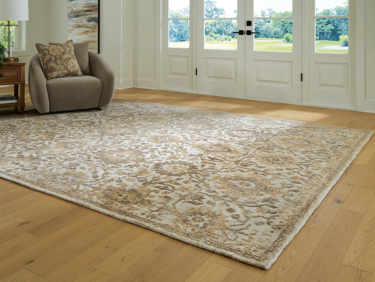 Furniture City Biloxi - Ashley Furniture - Sableridge Rug - Extra Large Rug / Ivory/Taupe/Camel - R408570