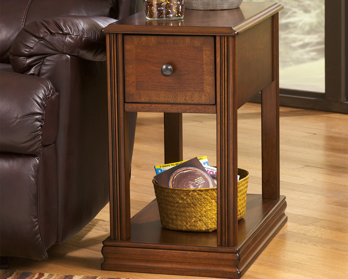 Furniture City Biloxi - Ashley Furniture - Breegin Chairside End Table - Chair Side End Table / Brown - T007-527