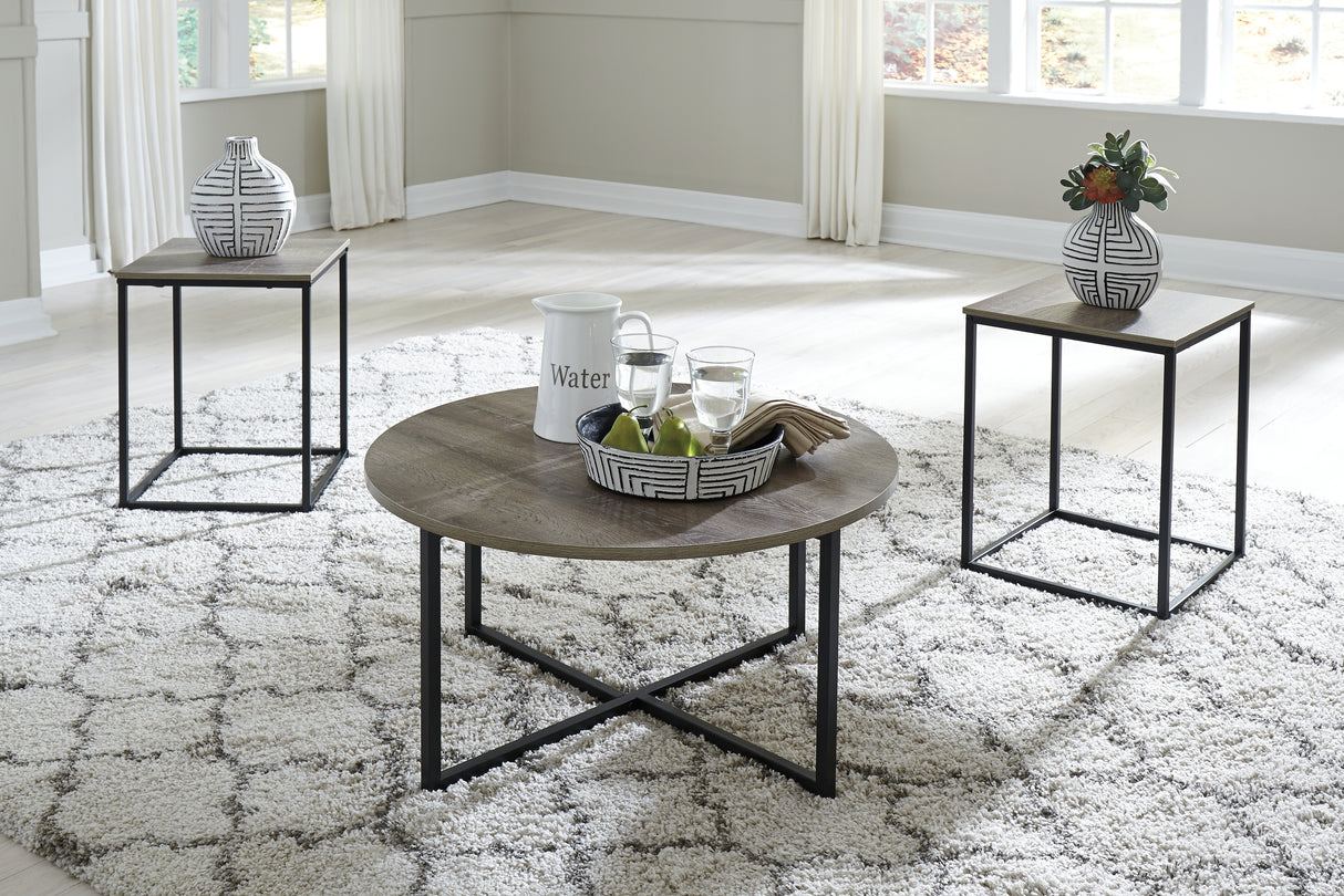 Furniture City Biloxi - Ashley Furniture - Wadeworth Table (Set of 3) - Occasional Table Set (3/CN) / Two-tone - T103-213