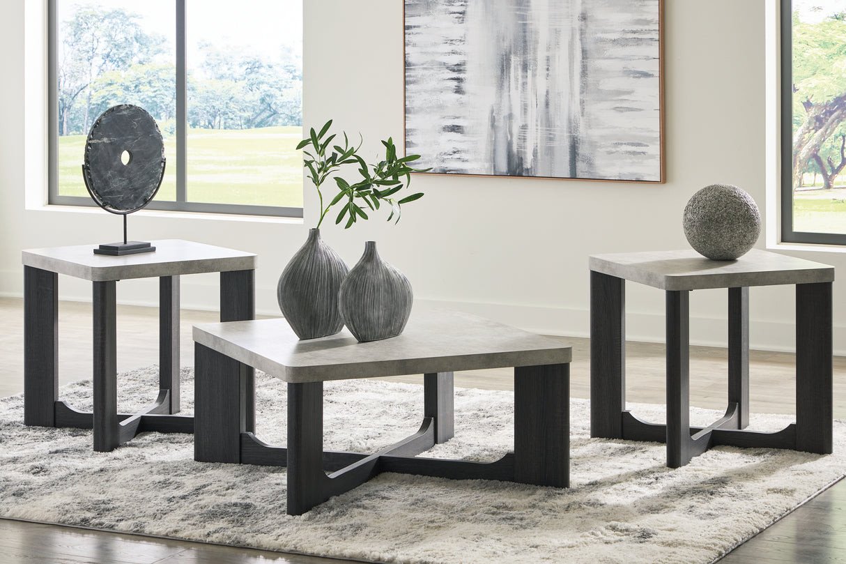 Furniture City Biloxi - Ashley Furniture - Sharstorm Table (Set of 3) - Occasional Table Set (3/CN) / Two-tone Gray - T251-13