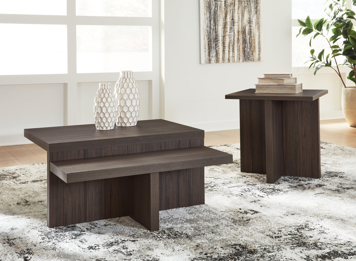 Furniture City Biloxi - Ashley Furniture - Zendex Table (Set of 2) - Occasional Table Set (Set of 2) / Brown - T304-12