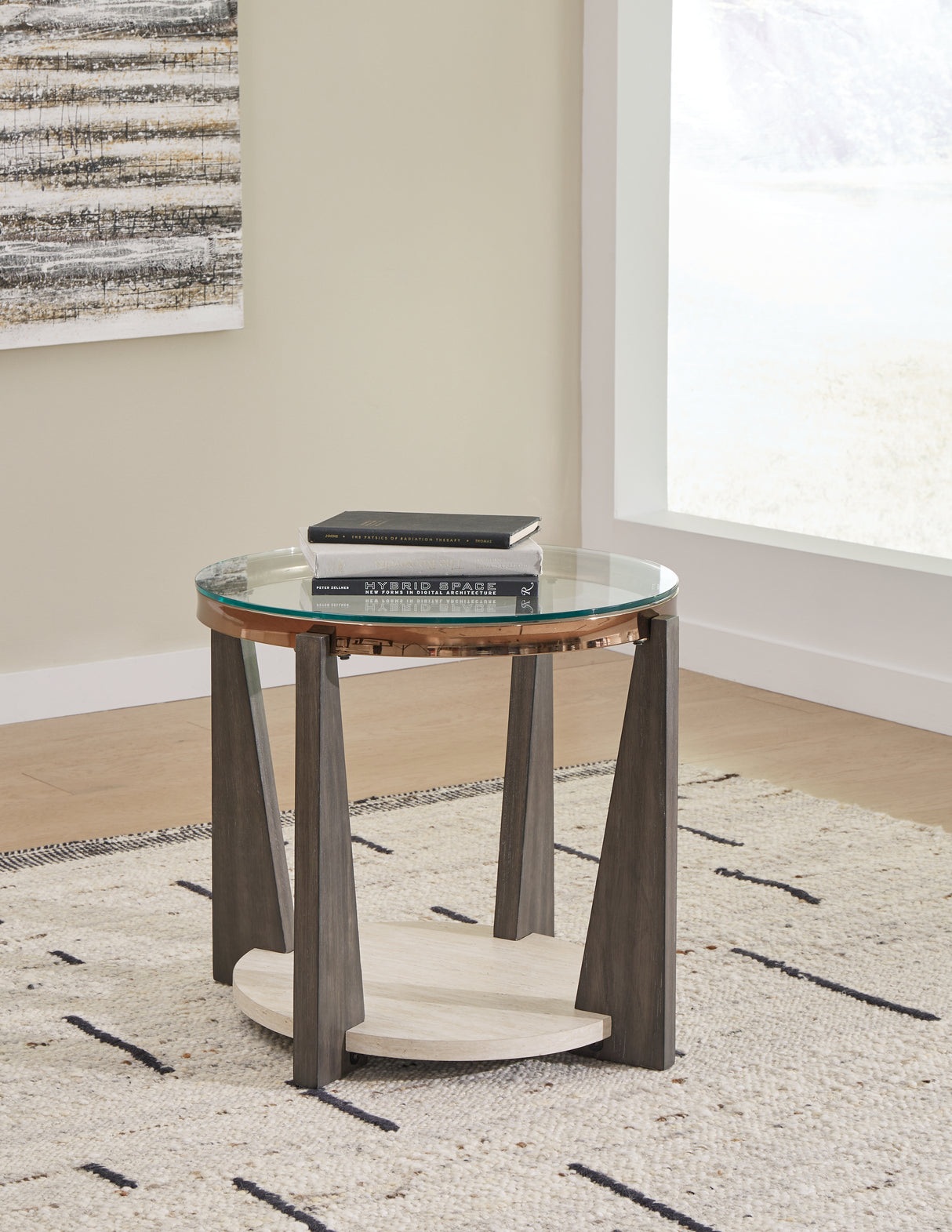 Furniture City Biloxi - Ashley Furniture - Frazwa End Table - Round End Table / Multi - T432-6