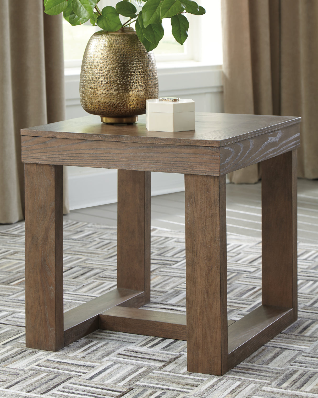 Furniture City Biloxi - Ashley Furniture - Cariton End Table - Square End Table / Gray - T471-2