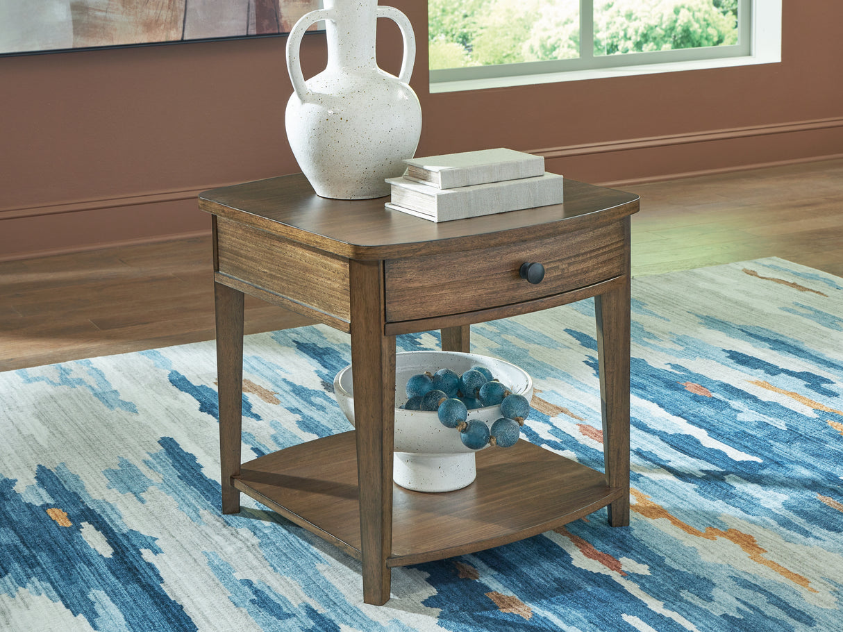 Furniture City Biloxi - Ashley Furniture - Burkbyer End Table - Rectangular End Table / Brown - T513-3