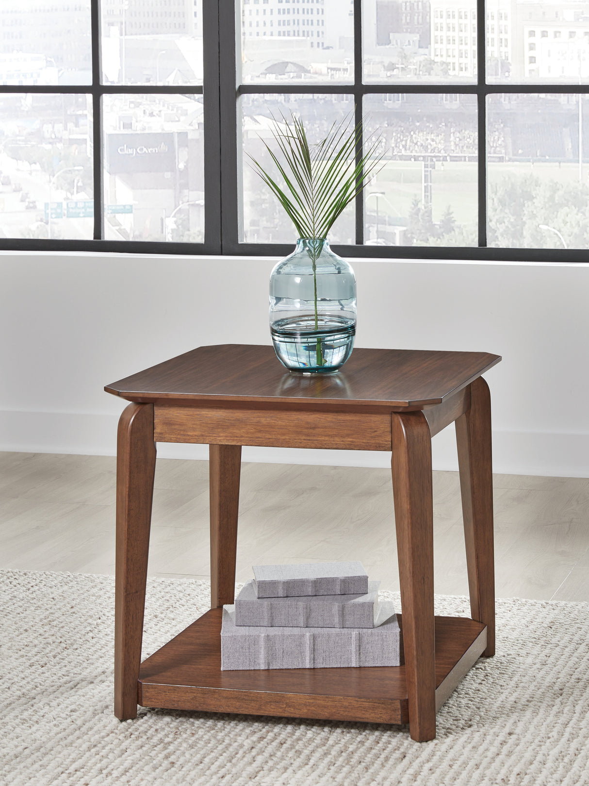 Furniture City Biloxi - Ashley Furniture - Trenmour End Table - Square End Table / Medium Brown - T596-2