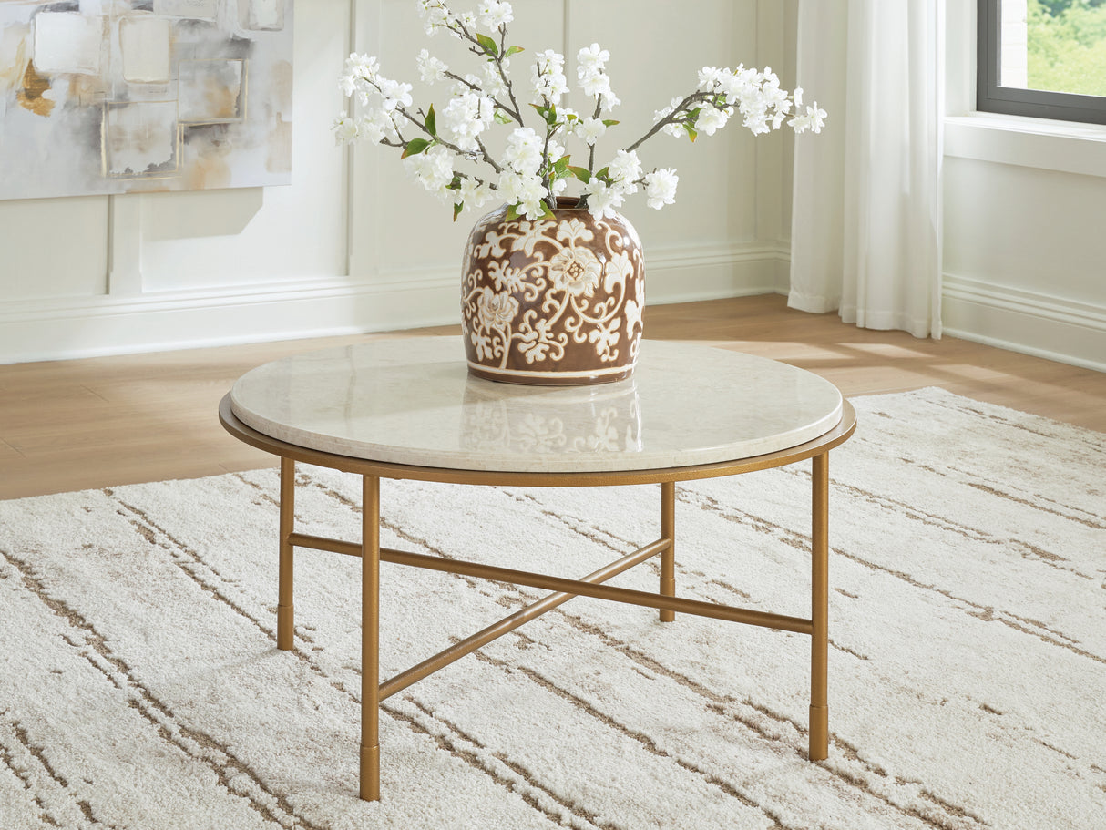 Furniture City Biloxi - Ashley Furniture - Alben Coffee Table - Round Cocktail Table - T643-8