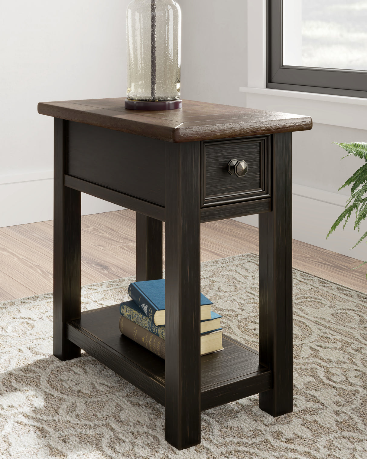 Furniture City Biloxi - Ashley Furniture - Tyler Creek Chairside End Table - Chair Side End Table / Grayish Brown/Black - T736-107