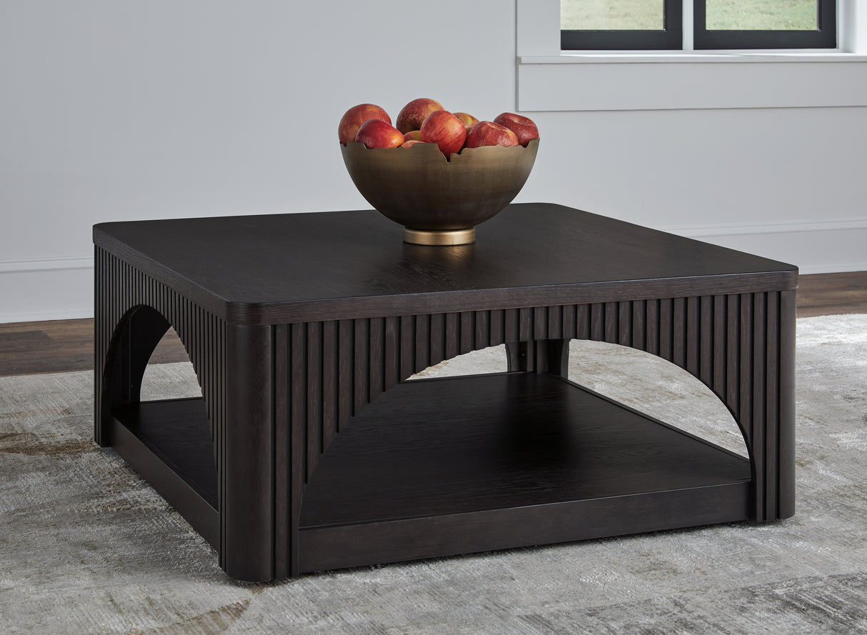 Furniture City Biloxi - Ashley Furniture - Yellink Coffee Table - Square Cocktail Table / Black - T760-8