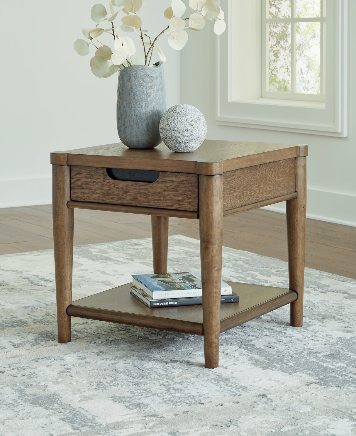 Furniture City Biloxi - Ashley Furniture - Roanhowe End Table - Rectangular End Table / Brown - T769-3