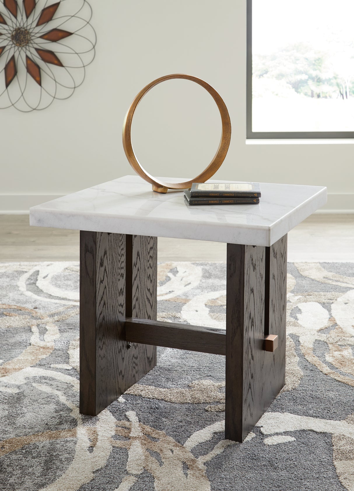 Furniture City Biloxi - Ashley Furniture - Burkhaus End Table - Rectangular End Table / White/Dark Brown - T779-3