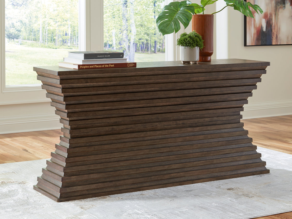 Furniture City Biloxi - Ashley Furniture - Hannodream Sofa Table - Sofa Table / Warm Brown - T821-4