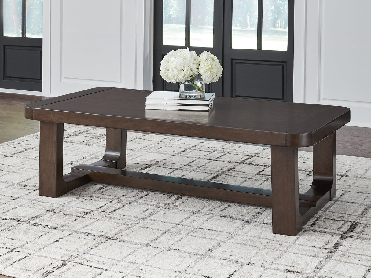 Furniture City Biloxi - Ashley Furniture - Breckington Coffee Table - Rectangular Cocktail Table / Dark Brown - T856-1