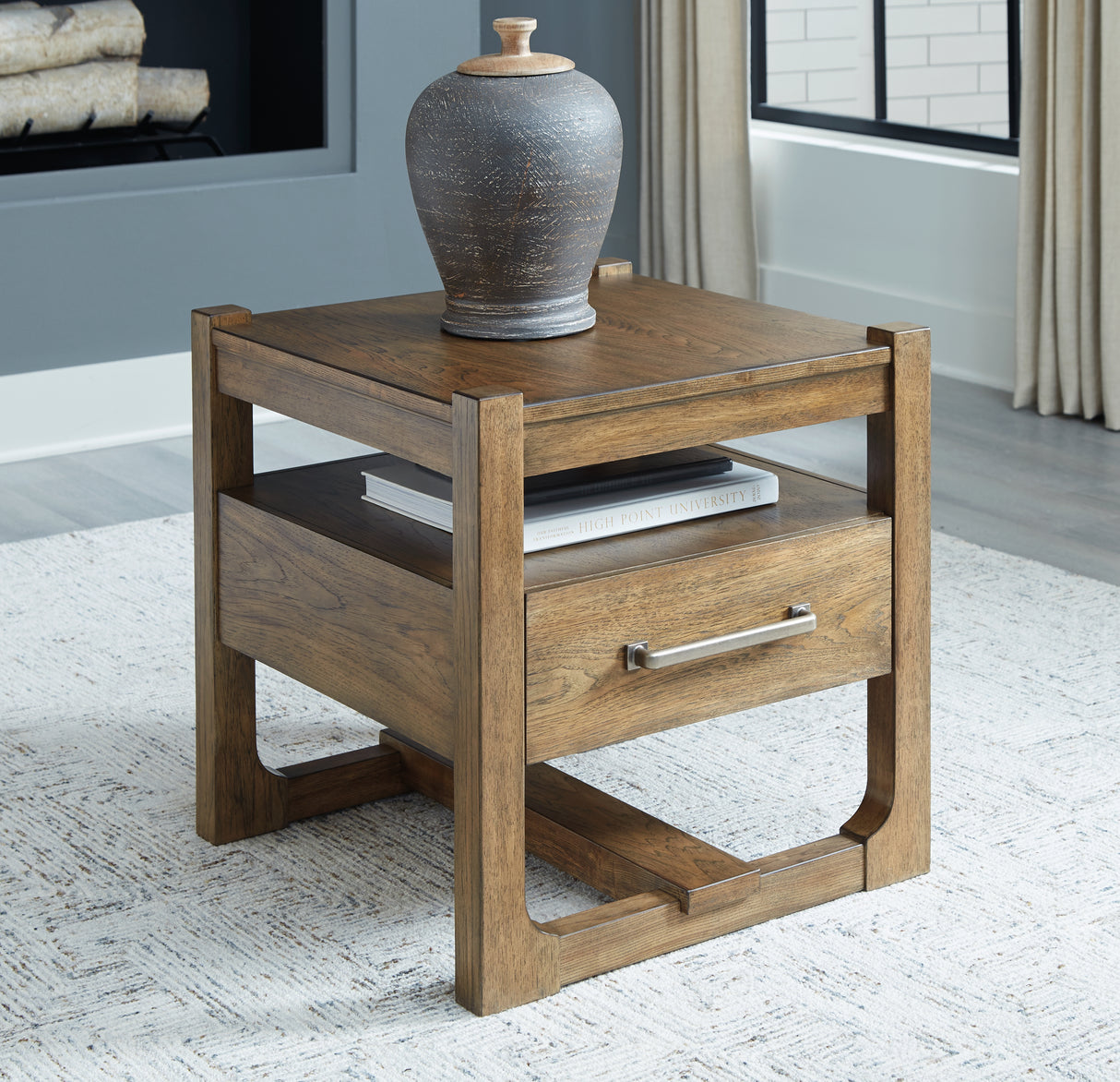 Furniture City Biloxi - Ashley Furniture - Cabalynn End Table - Square End Table / Light Brown - T974-2