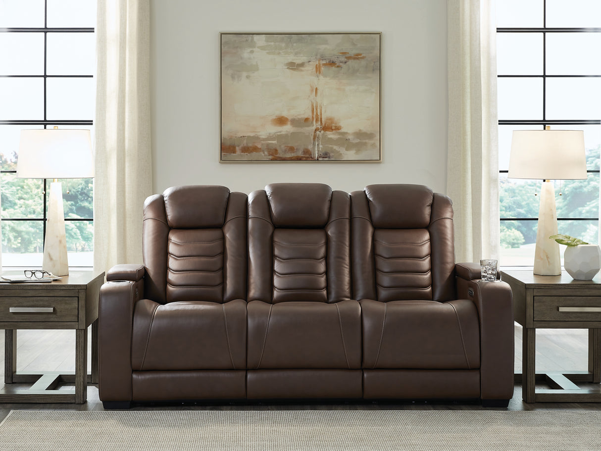 Furniture City Biloxi - Ashley Furniture - High Impact Living Room - PWR REC Sofa with ADJ Headrest / Tobacco - U1060115