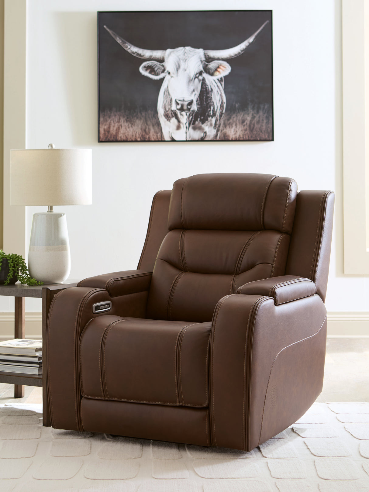 Furniture City Biloxi - Ashley Furniture - Knightington Living Room - Power Recliner w/Audio Seating / Brown - PCU1160213A