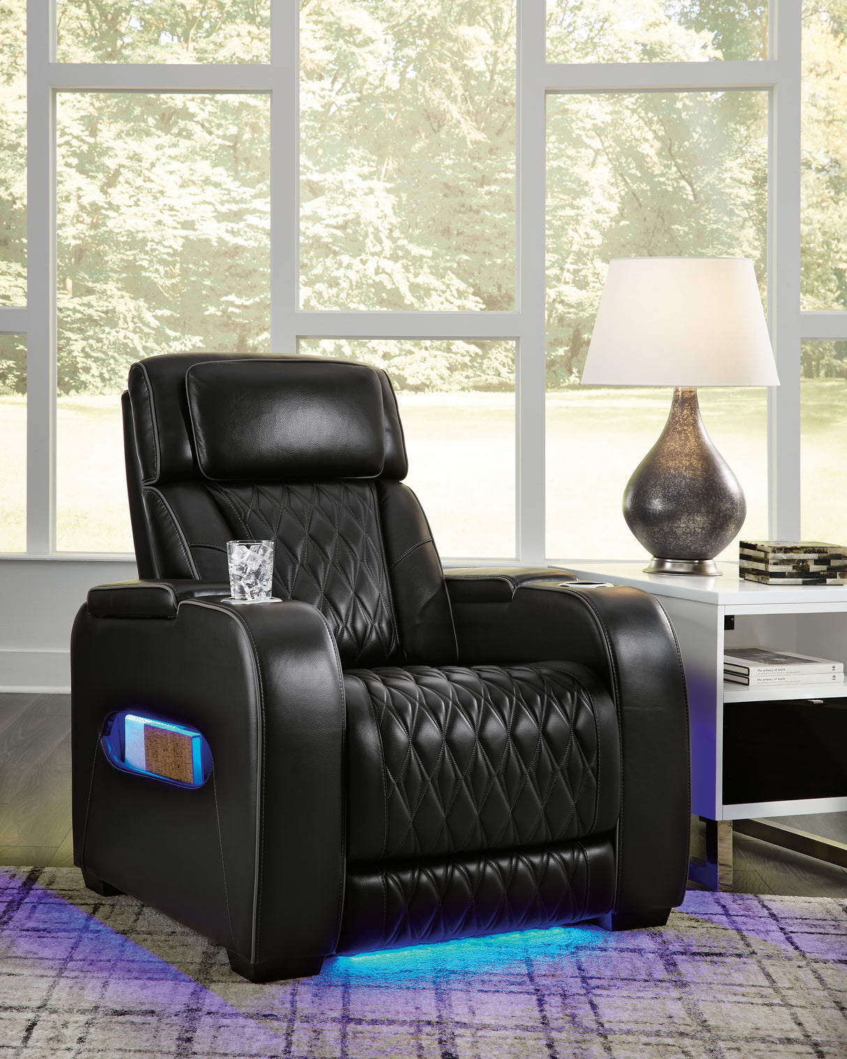 Furniture City Biloxi - Ashley Furniture - Boyington Living Room - PWR Recliner/ADJ Headrest / Black - U2710613