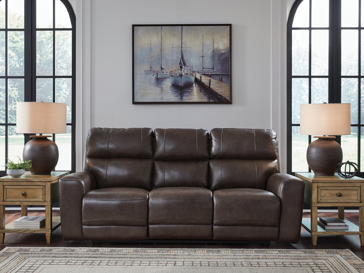 Furniture City Biloxi - Ashley Furniture - Crossplex Living Room - PWR REC Sofa with ADJ Headrest / Smoke - PCU6450615