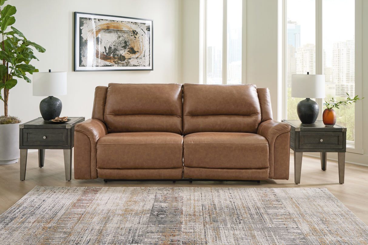 Furniture City Biloxi - Ashley Furniture - Trasimeno Living Room - PWR Recliner/ADJ Headrest / Caramel - U8281513