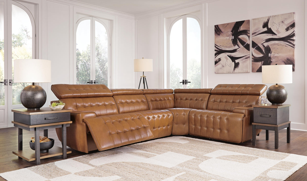 Furniture City Biloxi - Ashley Furniture - Temmpton Sectional - 4-Piece Reclining Sectional / Chocolate - U92708S6