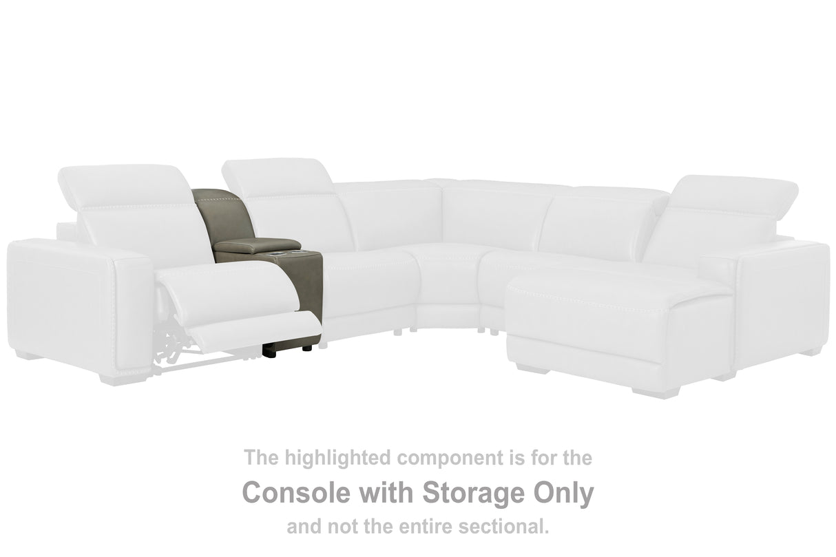 Furniture City Biloxi - Ashley Furniture - Correze Sectional - Console with Storage / Gray - U9420257