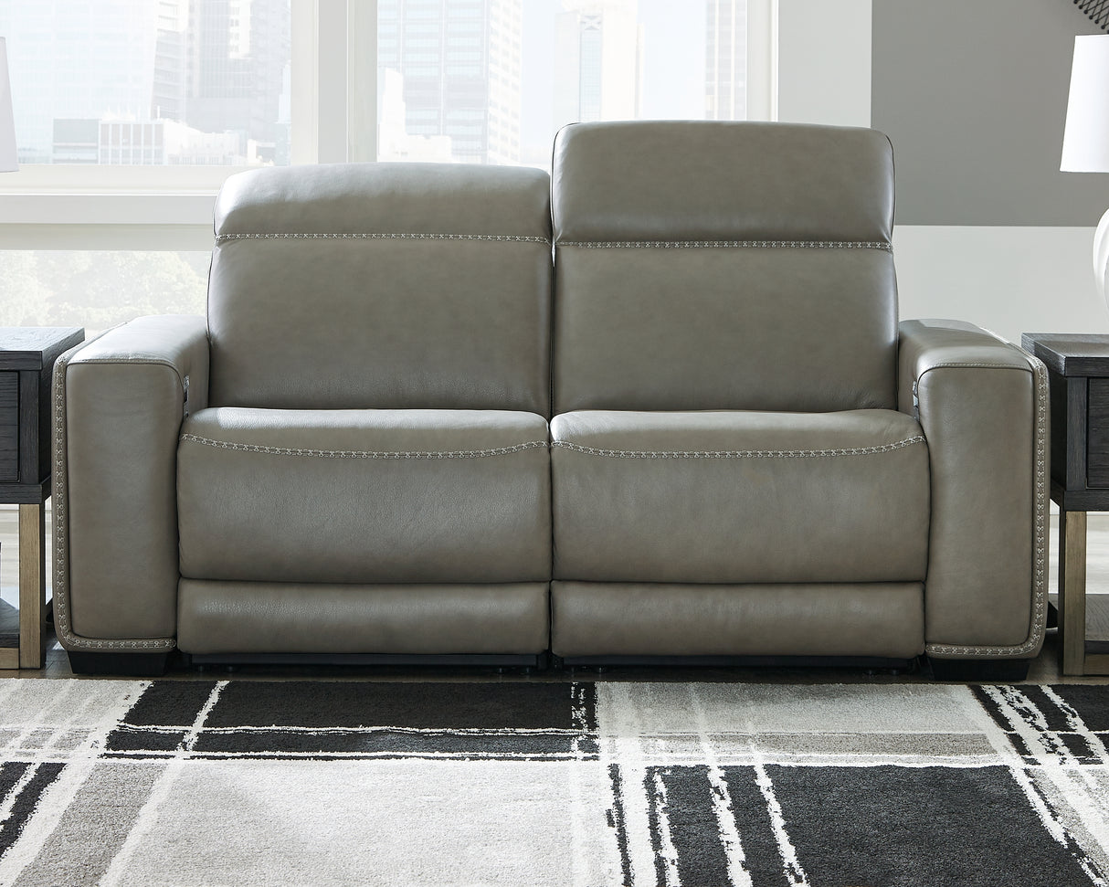 Furniture City Biloxi - Ashley Furniture - Correze Sectional - 2-Piece Power Reclining Sectional / Gray - U94202S10