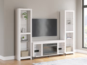 Furniture City Biloxi - Ashley Furniture - Brollevi Entertainment Center - 3-Piece Entertainment Center / White - W2722W1