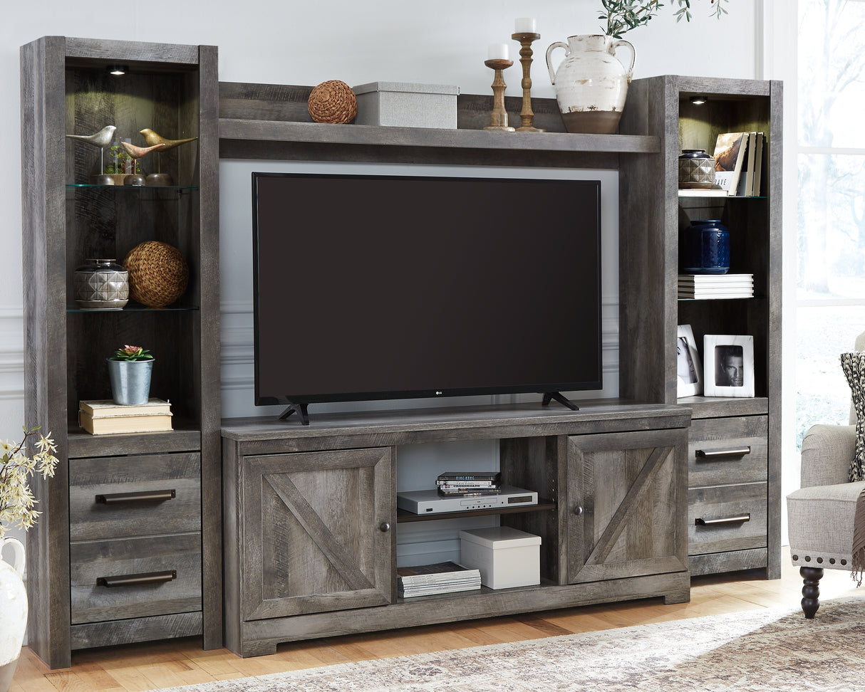 Furniture City Biloxi - Ashley Furniture - Wynnlow Entertainment Center - 4-Piece Entertainment Center / Gray - W440W2