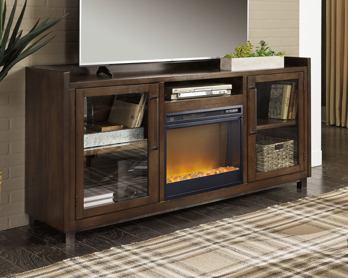 Furniture City Biloxi - Ashley Furniture - Starmore 70" TV Stand with Electric Fireplace - 70" TV Stand with Electric Fireplace / Brown - W633W4