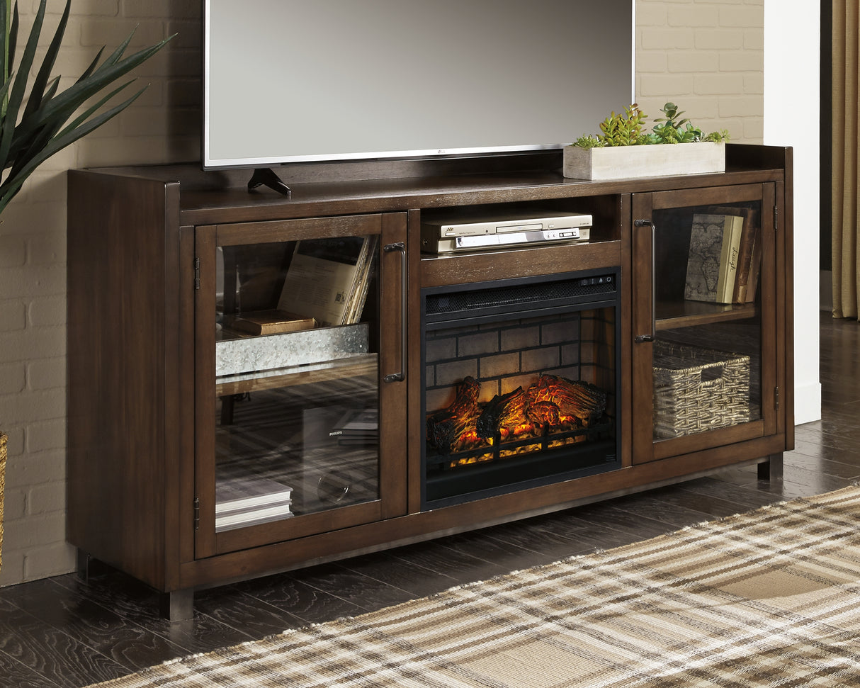 Furniture City Biloxi - Ashley Furniture - Starmore 70" TV Stand with Electric Fireplace - 70" TV Stand with Electric Fireplace / Brown - W633W5