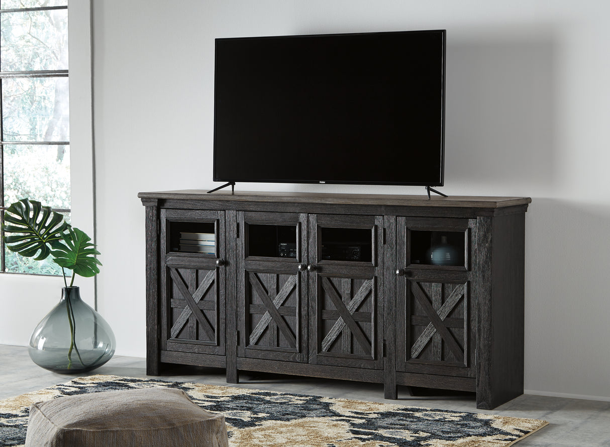 Furniture City Biloxi - Ashley Furniture - Tyler Creek 74" TV Stand - 74" / Black/Gray - W736-68