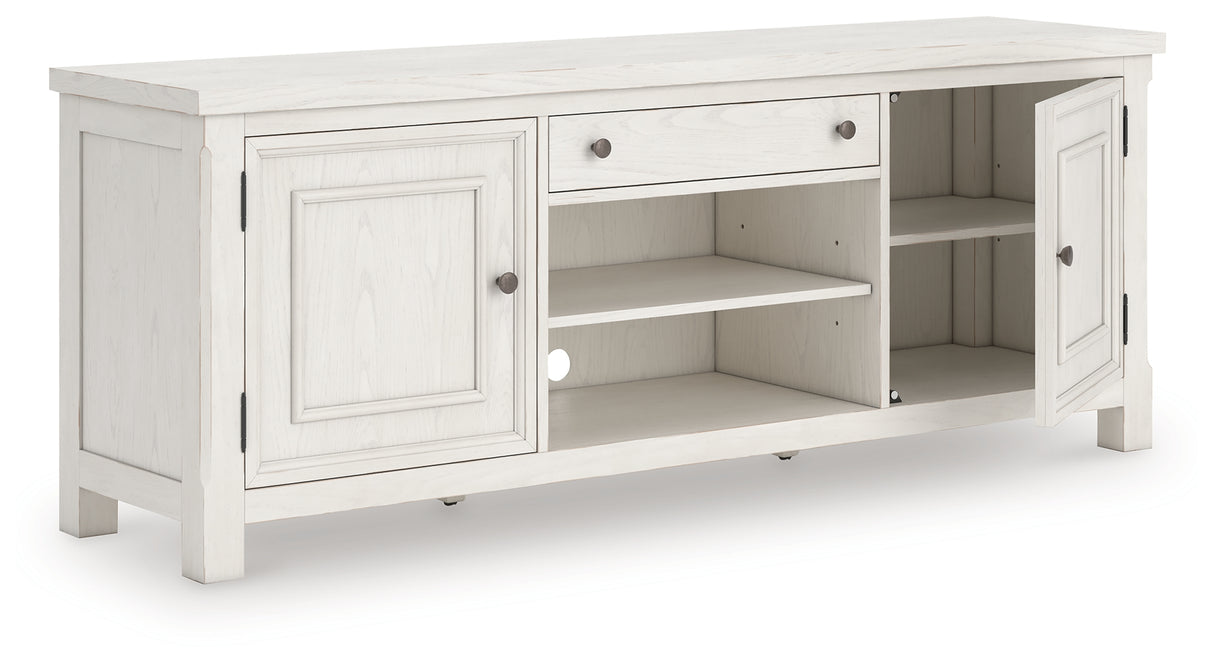 Furniture City Biloxi - Ashley Furniture - Robbinsdale 72" TV Stand - 72" / Antique White - W742-68