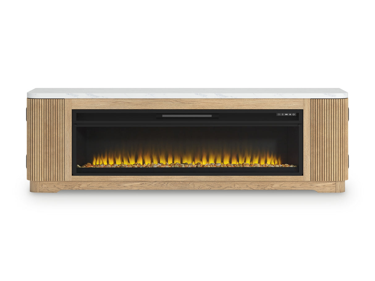 Camdill 80" TV Stand with Electric Fireplace
