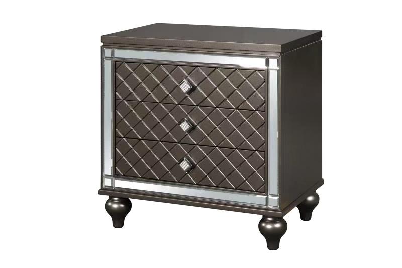 Stars Charcoal - 5PC Bedroom Set Queen, King 4