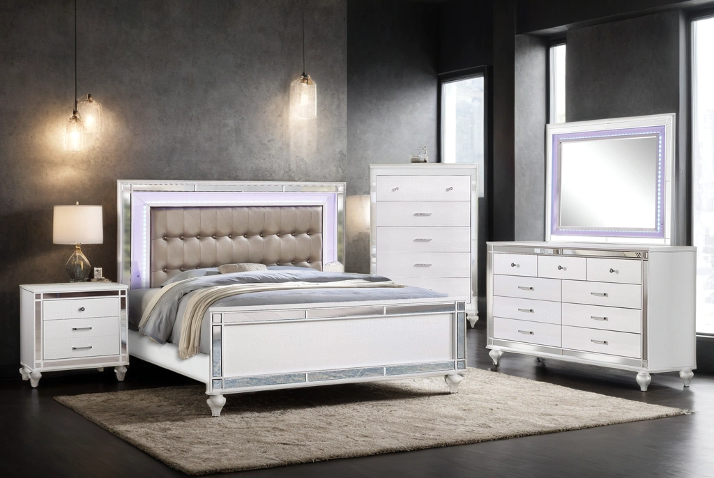 Blanca2 White Bedroom Set Queen, King 3