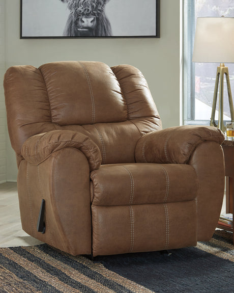 Furniture City Biloxi - Ashley Furniture - McGann Living Room - Rocker Recliner / Walnut - 1030125