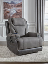 Furniture City Biloxi - Ashley Furniture - 4Z-Peaceful Pause Living Room - Power Lift Recliner / Slate - PC1210412