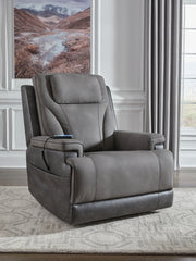 Furniture City Biloxi - Ashley Furniture - 4Z-Peaceful Pause Living Room - Power Lift Recliner / Slate - PC1210412