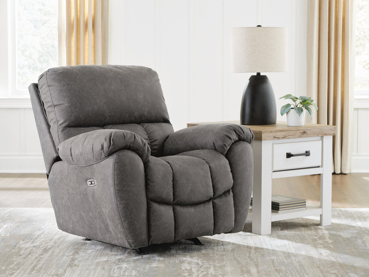 Furniture City Biloxi - Ashley Furniture - Bakerstein Living Room - PWR Rocker REC/ADJ Headrest - PC1250398