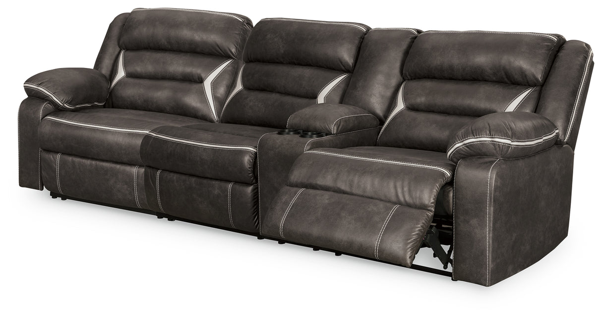 Furniture City Biloxi - Ashley Furniture - Kincord Sectional - 5-Piece Power Reclining Sectional / Midnight - 13104S6