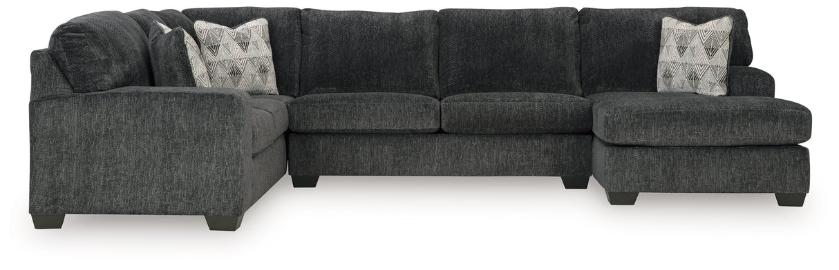 Furniture City Biloxi - Ashley Furniture - Hollyview Sectional - LAF 3-Piece Sectional with Chaise / Shadow - 15205S1