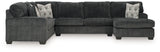 Furniture City Biloxi - Ashley Furniture - Hollyview Sectional - LAF 3-Piece Sectional with Chaise / Shadow - 15205S1
