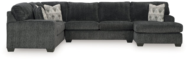 Furniture City Biloxi - Ashley Furniture - Hollyview Sectional - LAF 3-Piece Sectional with Chaise / Shadow - 15205S1