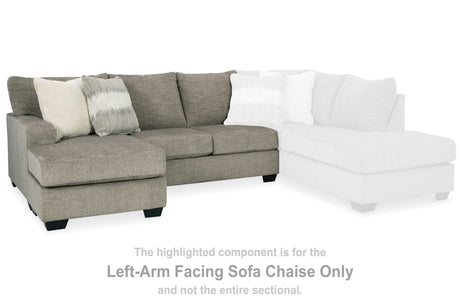 Furniture City Biloxi - Ashley Furniture - Creswell Sectional - RAF 2-Piece Sectional with Chaise / Stone - 15305S2