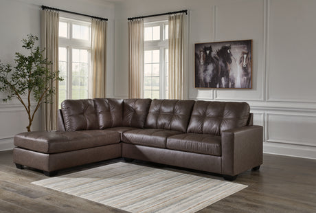 Furniture City Biloxi - Ashley Furniture - Barlin Mills Sectional - LAF 2-Piece Sectional with Chaise / Carbon - 17004S2