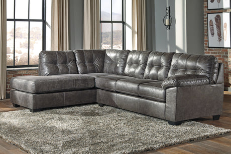 Furniture City Biloxi - Ashley Furniture - Fallston Sectional - RAF 2-Piece Sectional with Chaise / Slate - 17221S1
