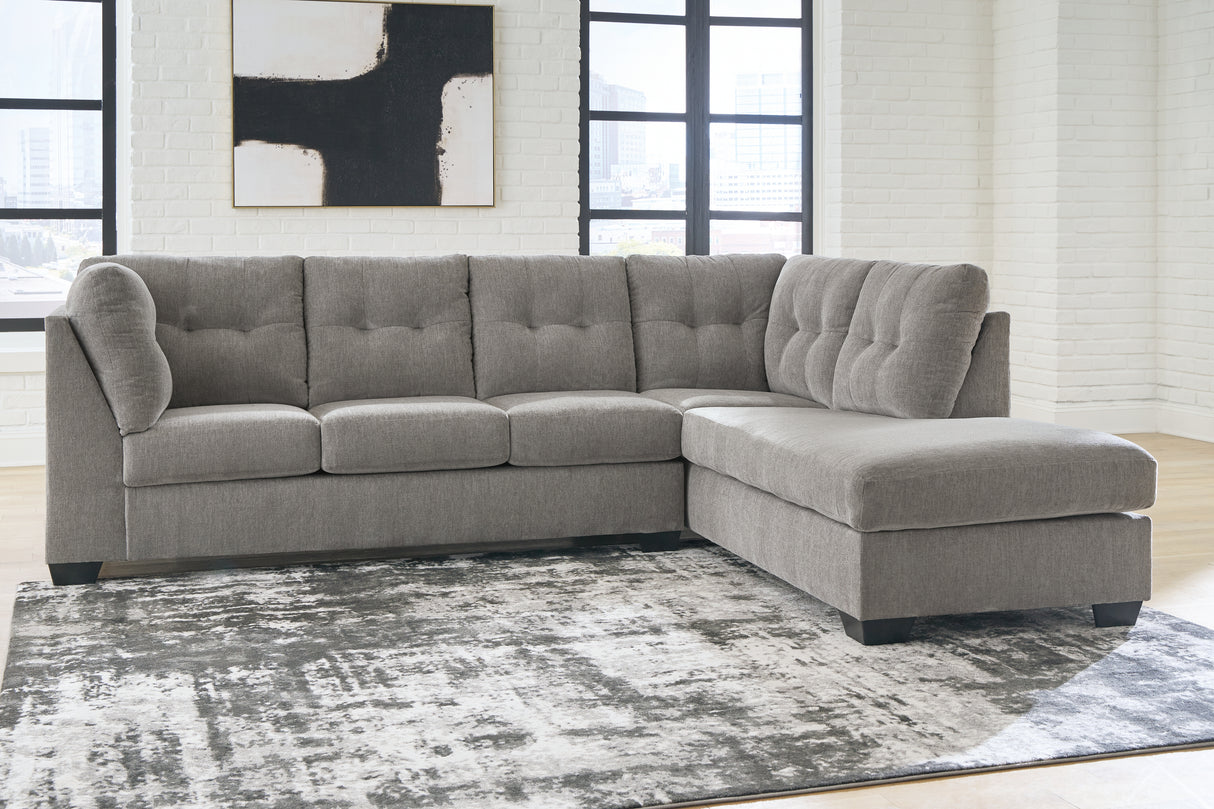 Furniture City Biloxi - Ashley Furniture - Lanelly Sectional - LAF 2-Piece Sectional with Chaise / Alloy - 17504S1