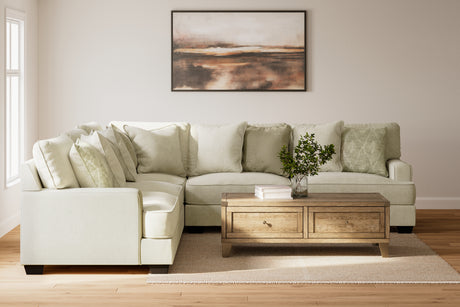 Furniture City Biloxi - Ashley Furniture - Rawcliffe Sectional - LAF 3-Piece Sectional / Parchment - 19604S1
