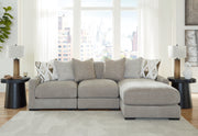 Furniture City Biloxi - Ashley Furniture - Aslan Court Sectional - RAF 3-Piece Sofa Sectional with Chaise / Pebble - 20305S4