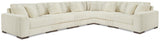 Furniture City Biloxi - Ashley Furniture - Lindyn Sectional - RAF 6-Piece Sectional / Ivory - 21104S20
